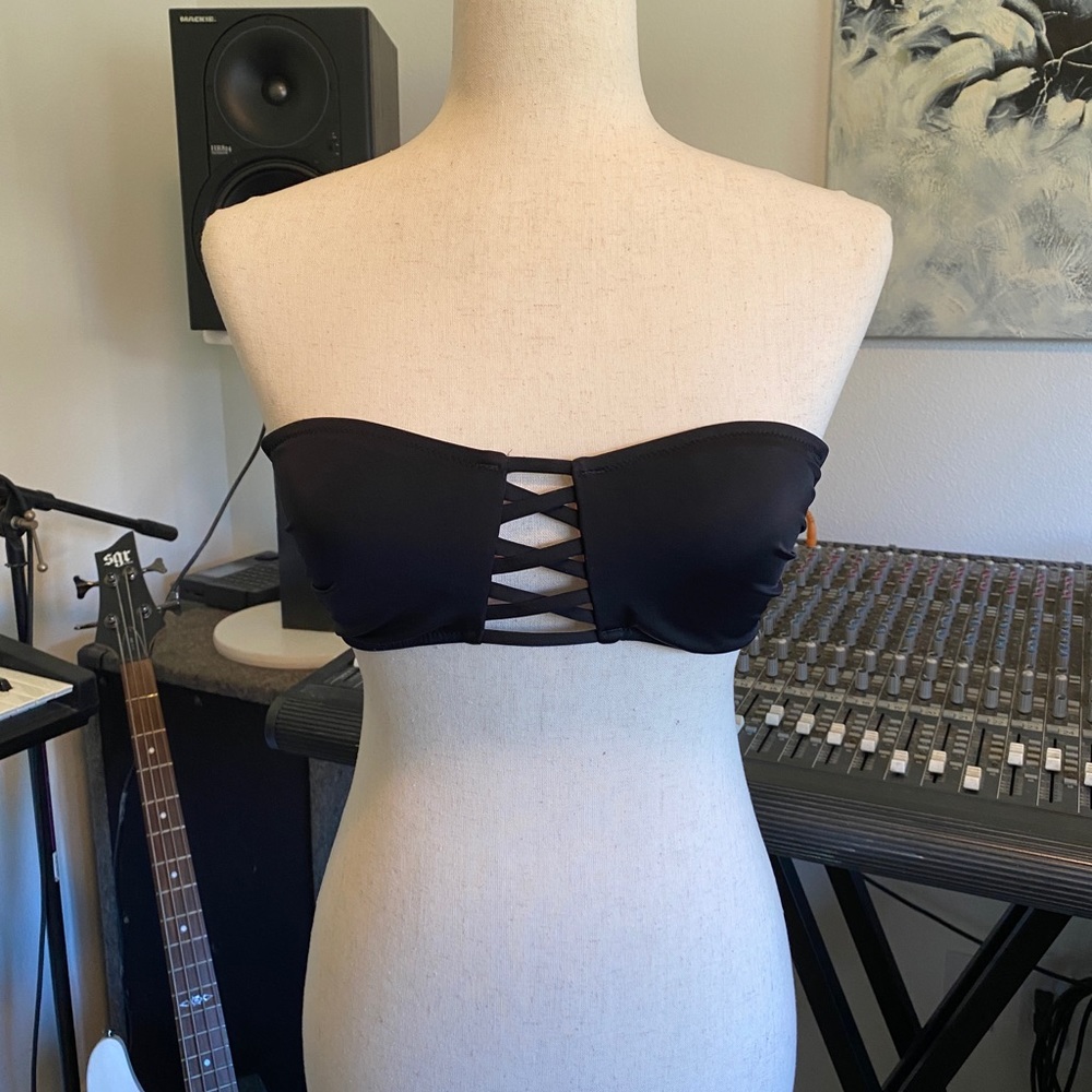 Black Bandeau Bikini Top!!